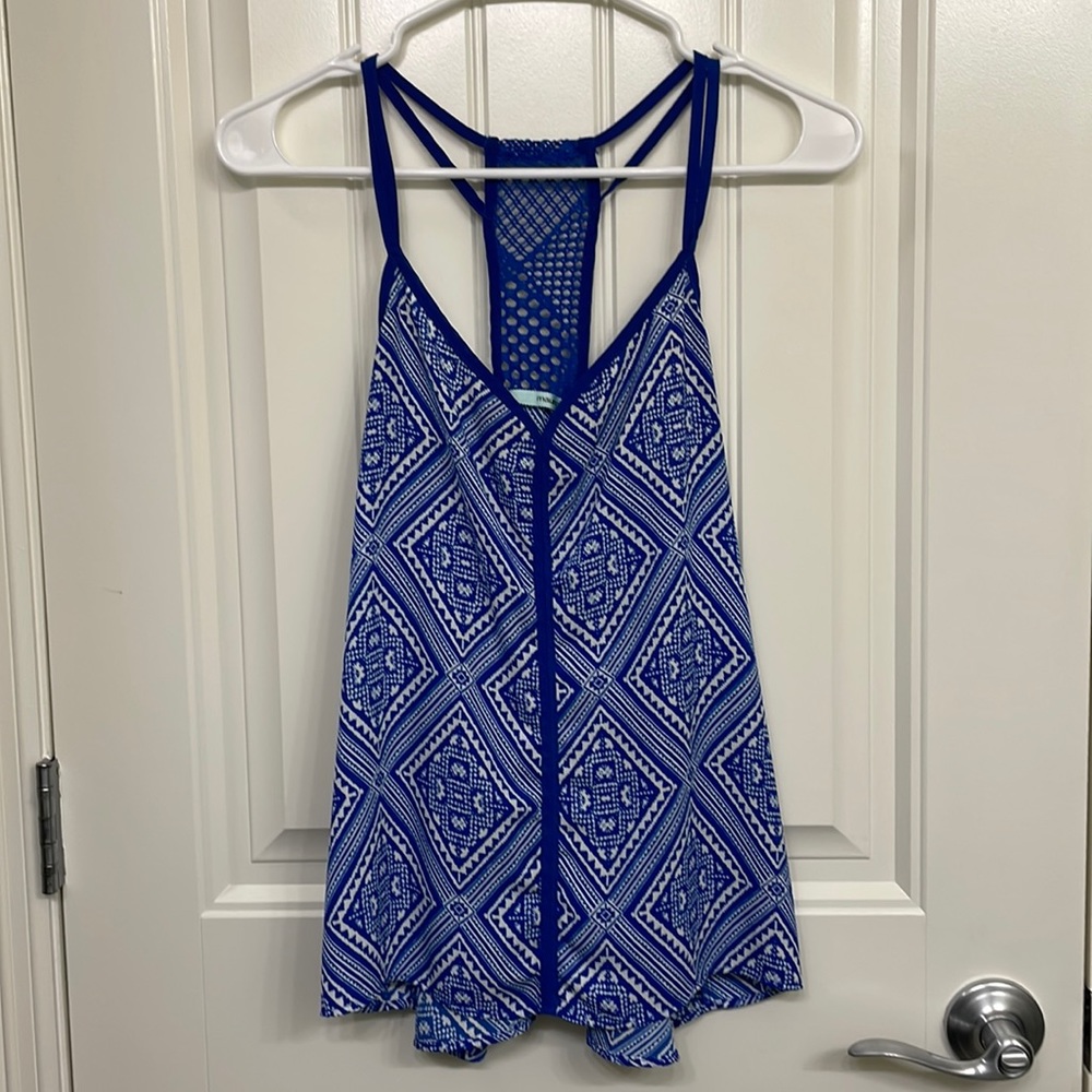 Maurice's blue and white tank/blouse,‎ small